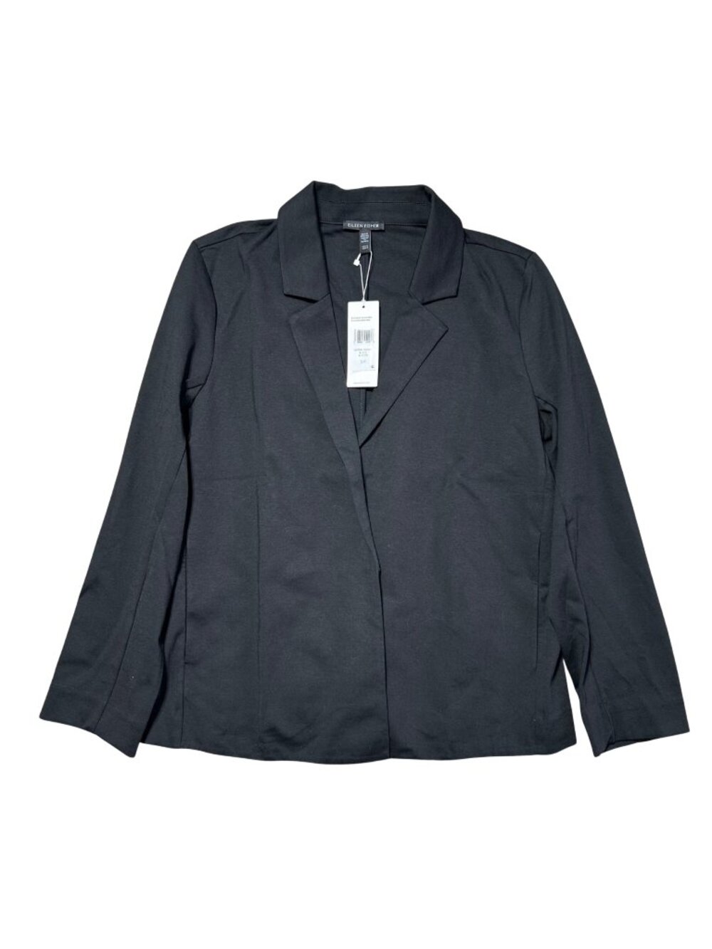 Eileen Fisher Women's Sz Small P Black Stretch Ponte Blazer Jacket